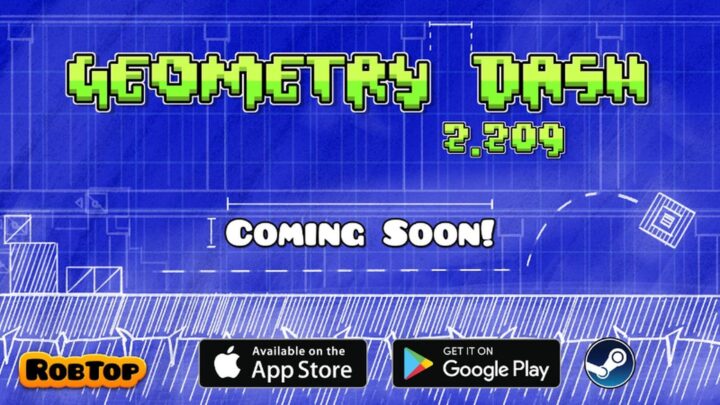 Arte oficial de Geometry Dash divulgada pelo publicador
