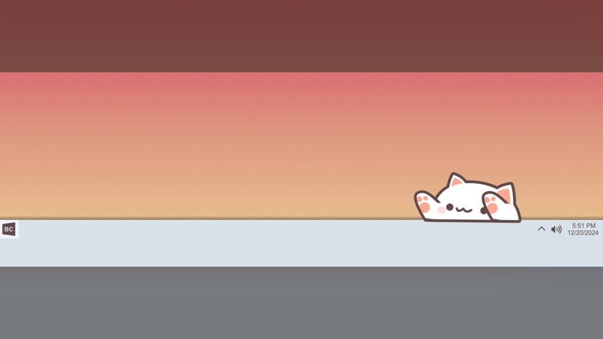 Arte oficial de Bongo Cat divulgada pelo publicador